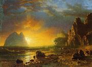 Albert Bierstadt Sunset on the Coast oil painting on canvas